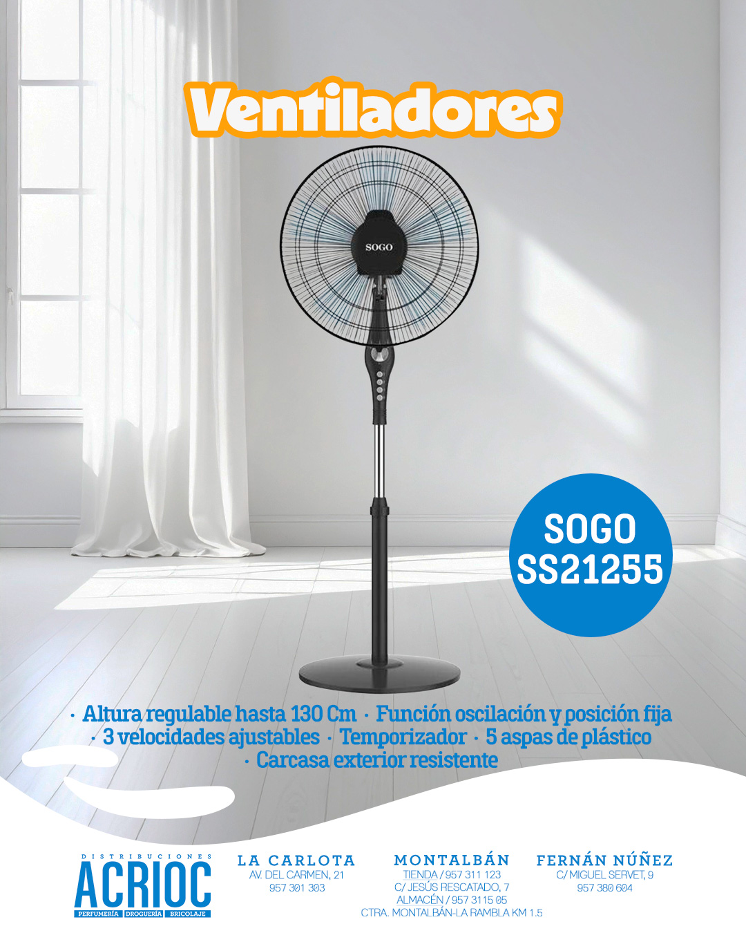 Ventilador SOGO SS21255