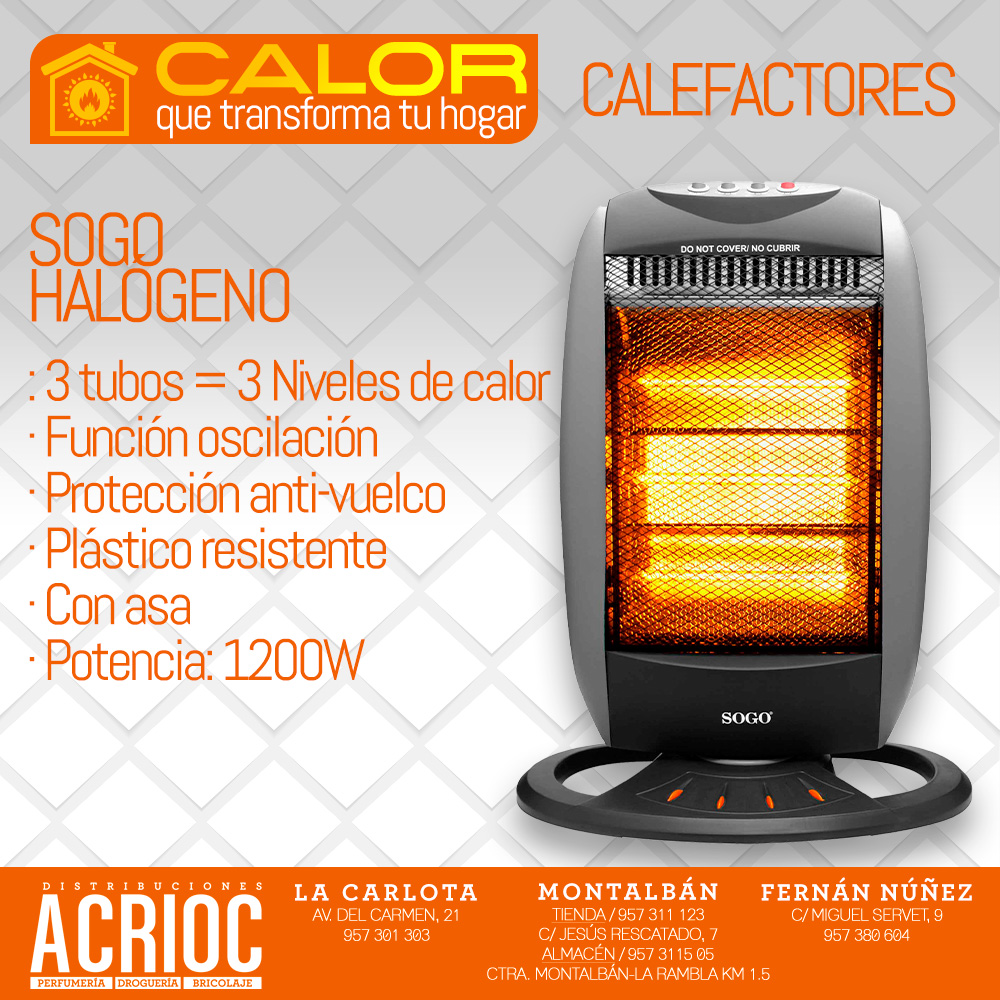 Calefactor SOGO halógeno