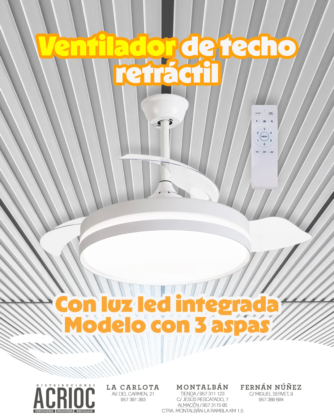 Ventilador de techo KÜKEN - 3 Aspas