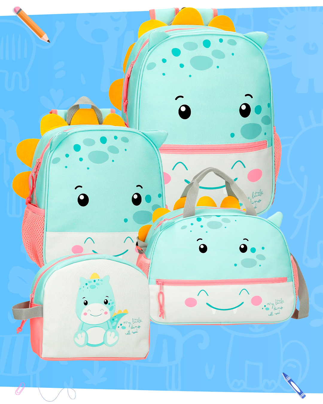 Conjunto Little Dino - Roll Road