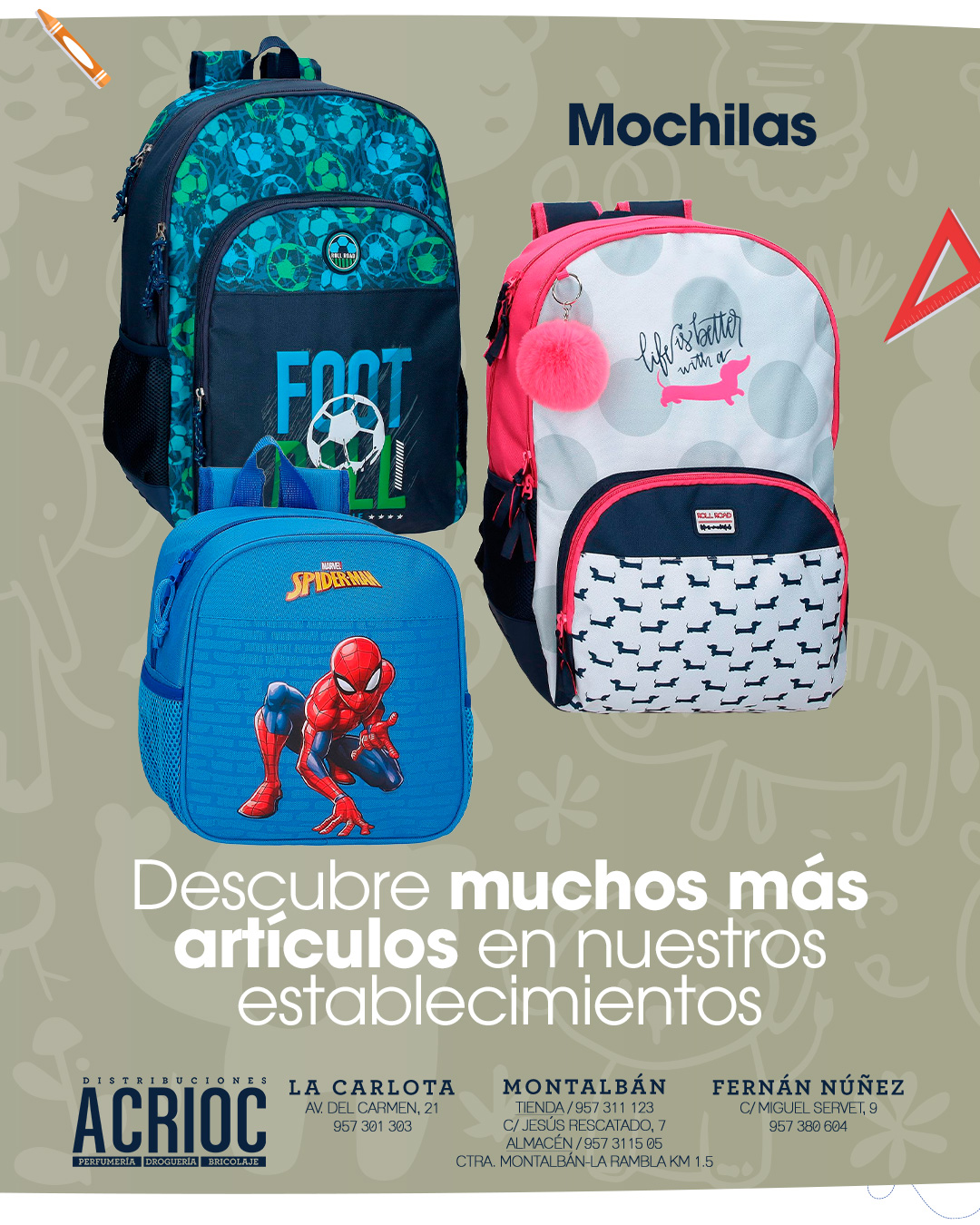 Mochilas Roll Road y Marvel