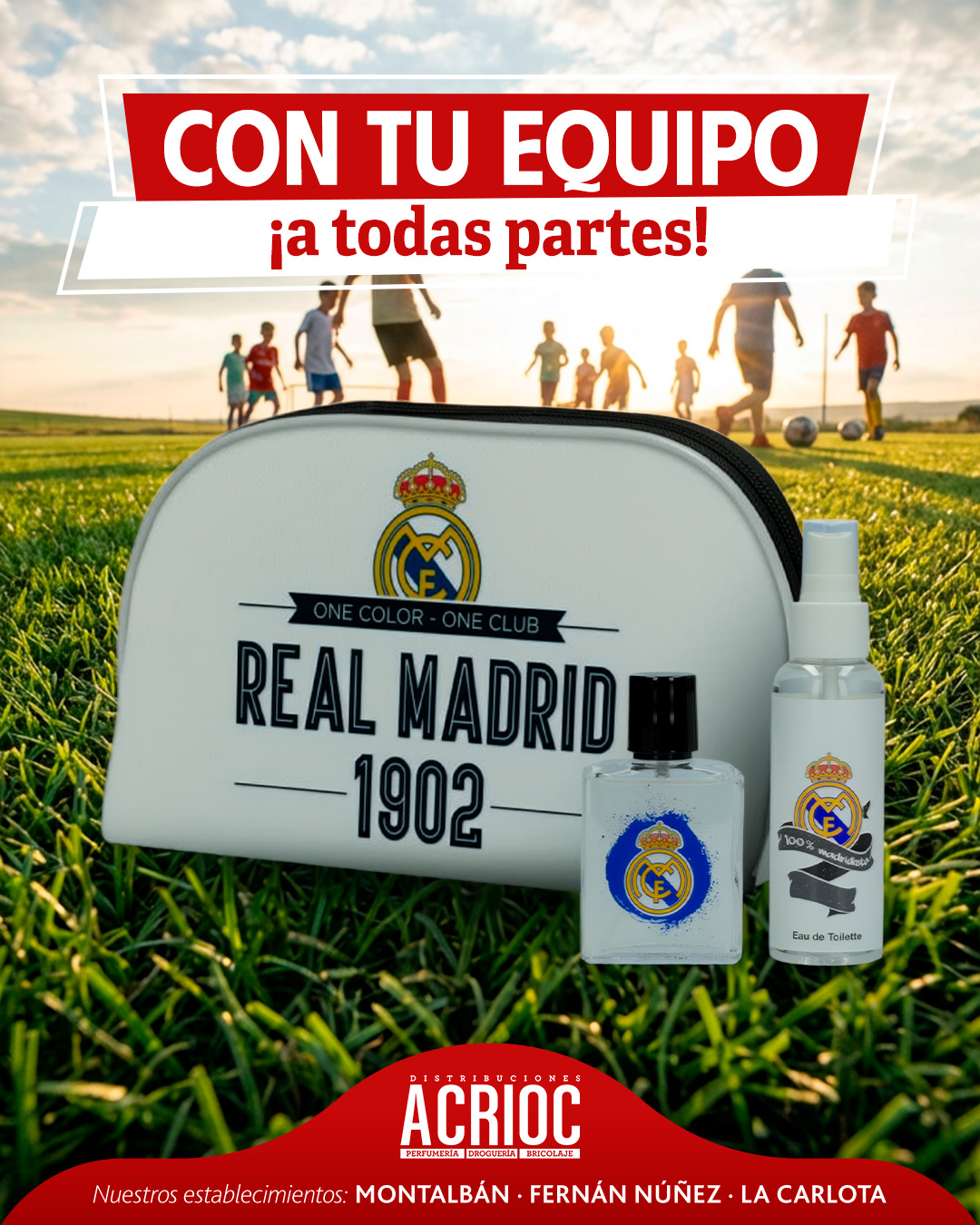 Pack neceser + fragancias Real Madrid