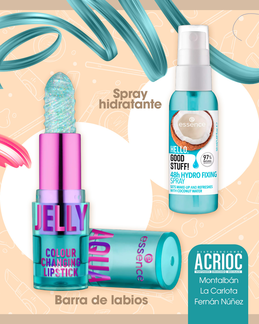 Spray hidratante y barra de labios - Essence