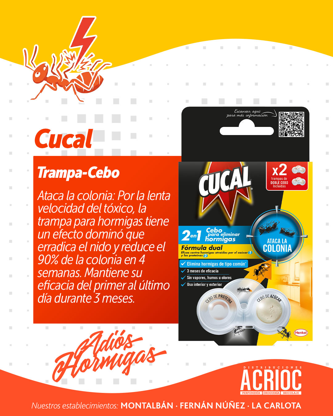 Cucal · Trampa cebo para hormigas