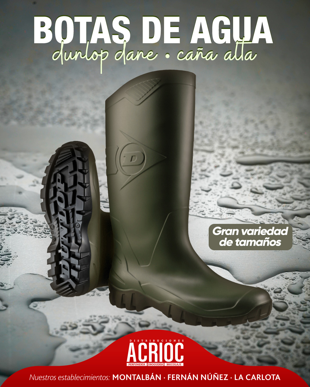 Botas de agua y cubrecalzado