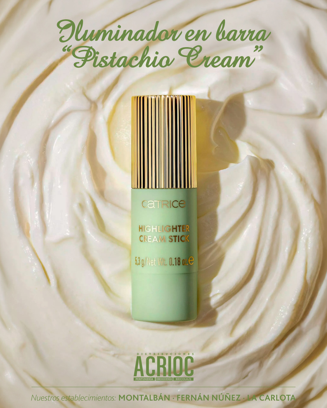 Iluminador en barra · Pistachio Cream Delight · Catrice