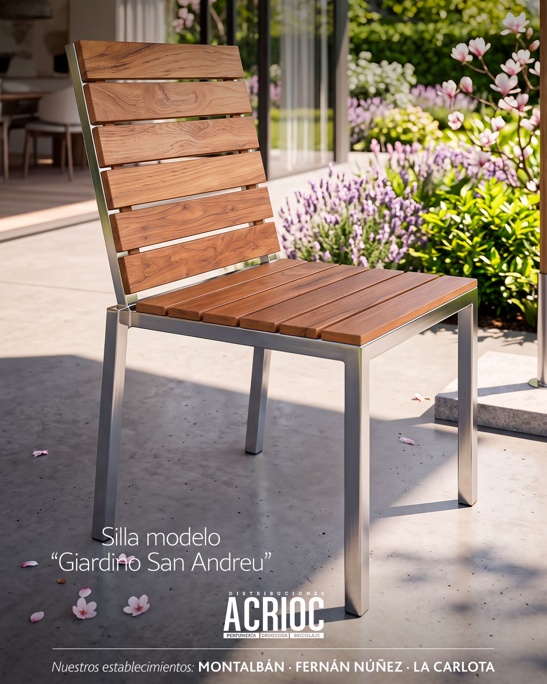 Silla jardín · Giardino San Andreu
