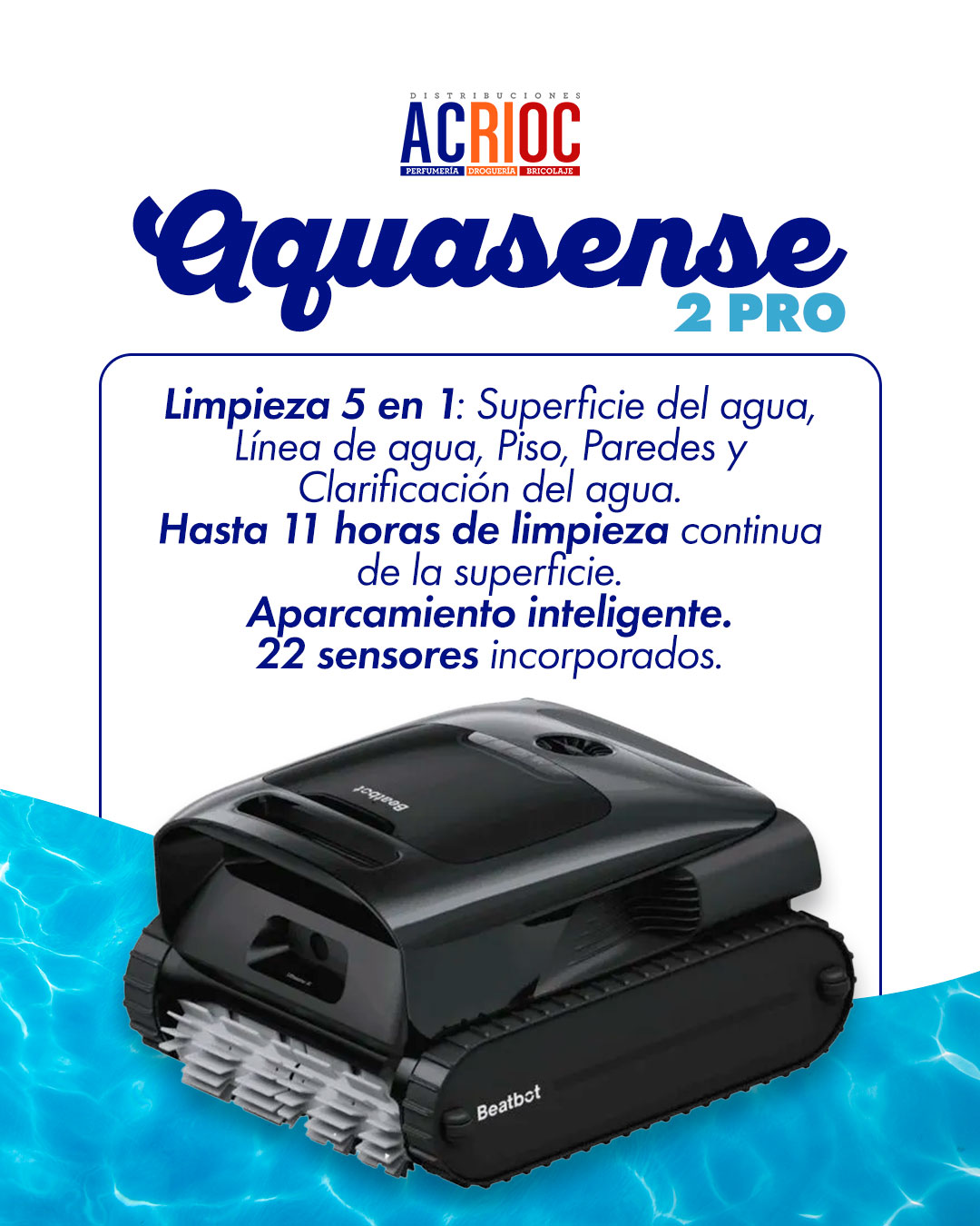 Robot limpiafondos · Aquasense 2 Pro