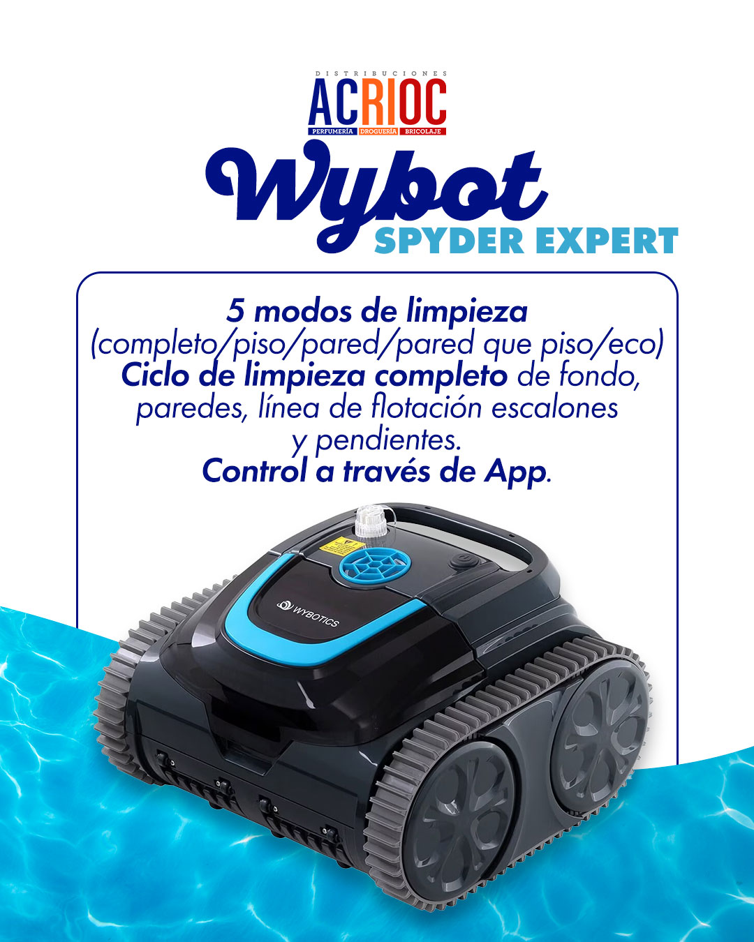 Robot limpiafondos · Wybot Spyder Expert