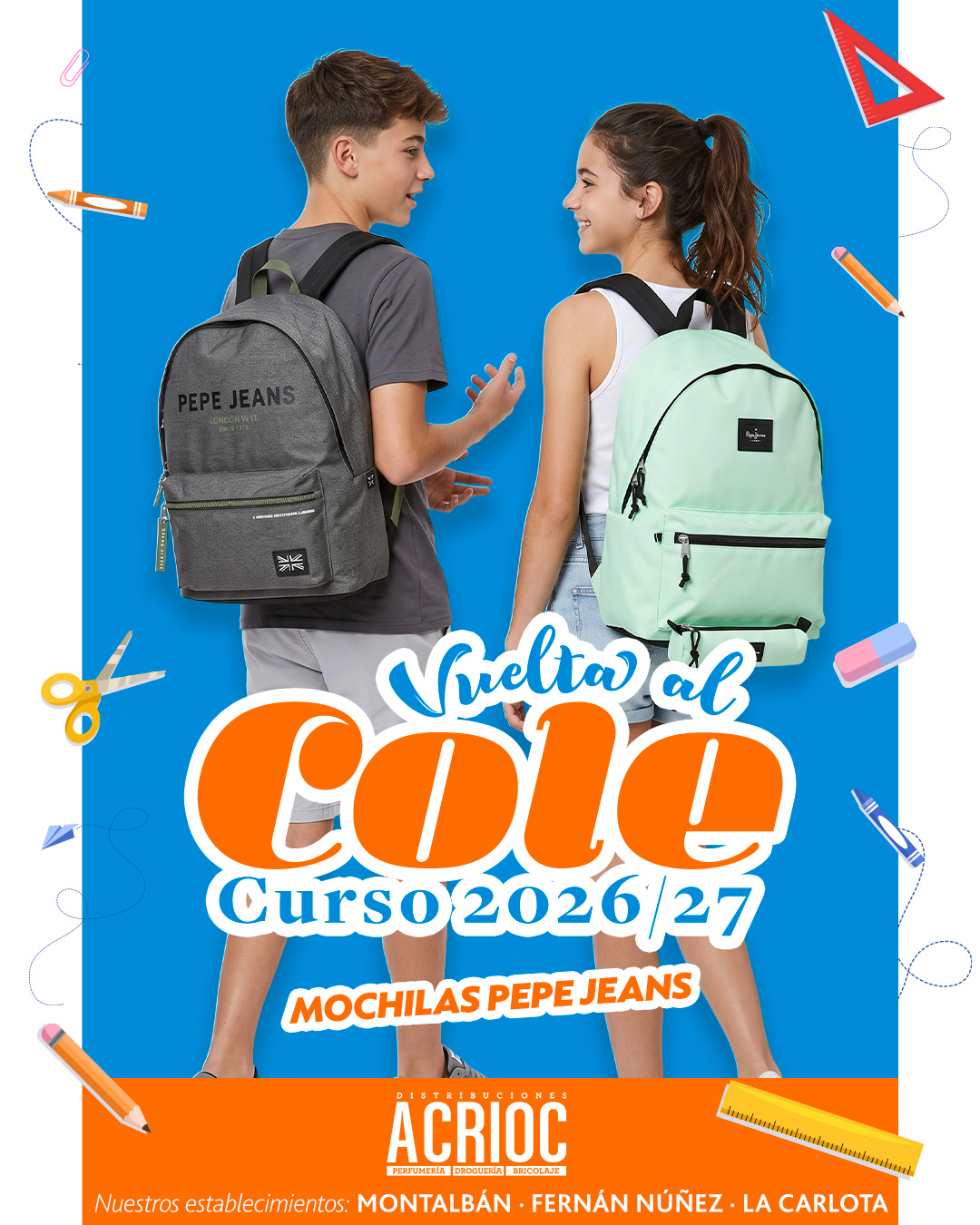 Mochilas juveniles Pepe Jeans