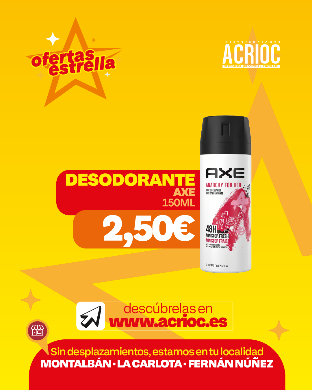 Ofertas en desodorantes AXE