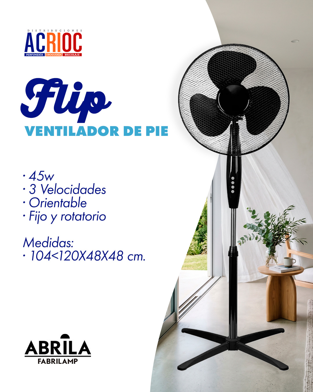 Ventilador Flip · Abrila