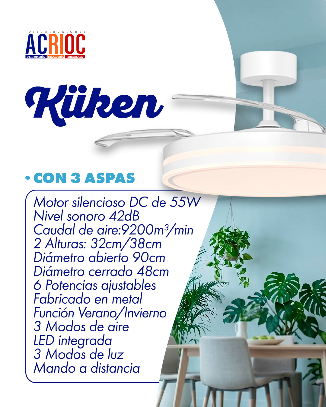 Nuevos ventiladores de techo